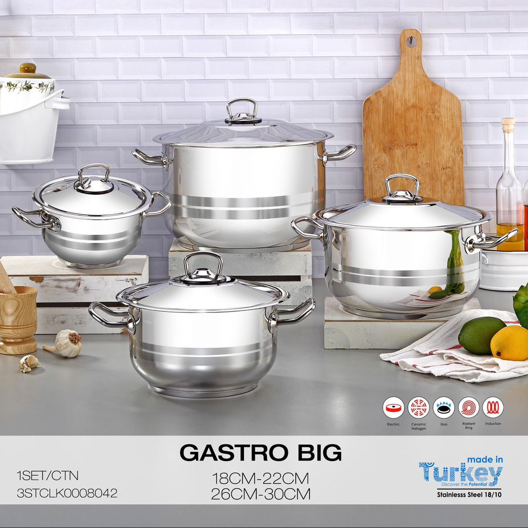 4 PCS Stainless Cookware Set