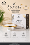 Luxury Cake Stand with Glass Cover & Gold Trim – NASMA Series | Elegant Dessert Display
