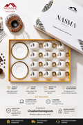 12-Piece Arabic Coffee Cup Set with Saucers – NASMA Series Luxury Porcelain Set