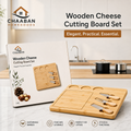 Premium Bamboo Chopping Board Set with Knife Set – Elegant Serving & Cutting Board | Chaaban Homegoods