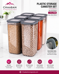 6-Piece Airtight Plastic Food Storage Container Set – BPA Free Pantry Organizers