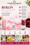 Berlin Glass Tumbler Set – Premium Clear Drinking Glasses (Set of 6)