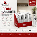 1000ML Premium Glass Bottle Set with Stainless Steel Lid – Leak-Proof, BPA-Free, Durable | Chaaban Home Goods