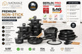 Premium 18-Piece Non-Stick Cookware Set – Aluminum Pots & Pans with Swiss Coating | Induction Ready | Free Shipping