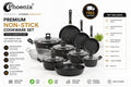 Phoenix Premium Non-Stick Cookware Set – Complete Kitchen Pots & Pans Set | Durable, Easy Clean | Free Shipping