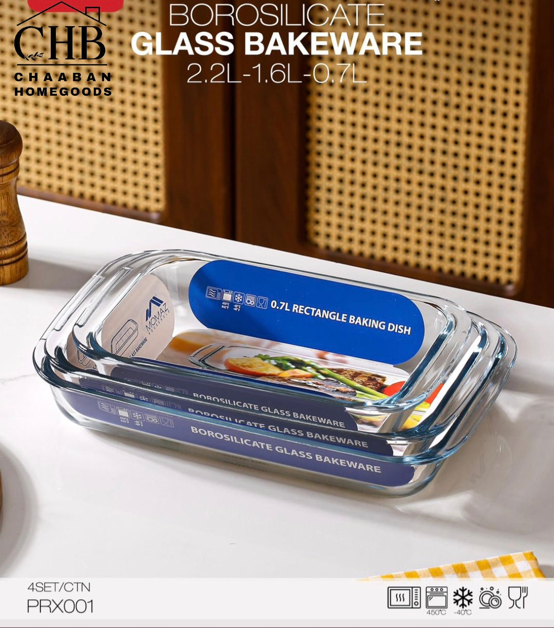 👉 3-Piece Glass Food Storage & Bakeware Set (Oven Safe)