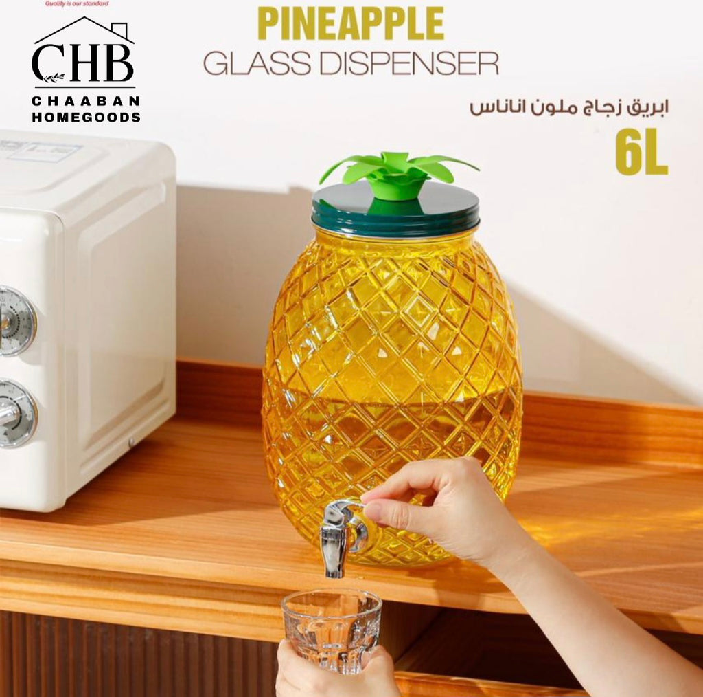 6L Glass Beverage Dispenser – Grape & Strawberry Design