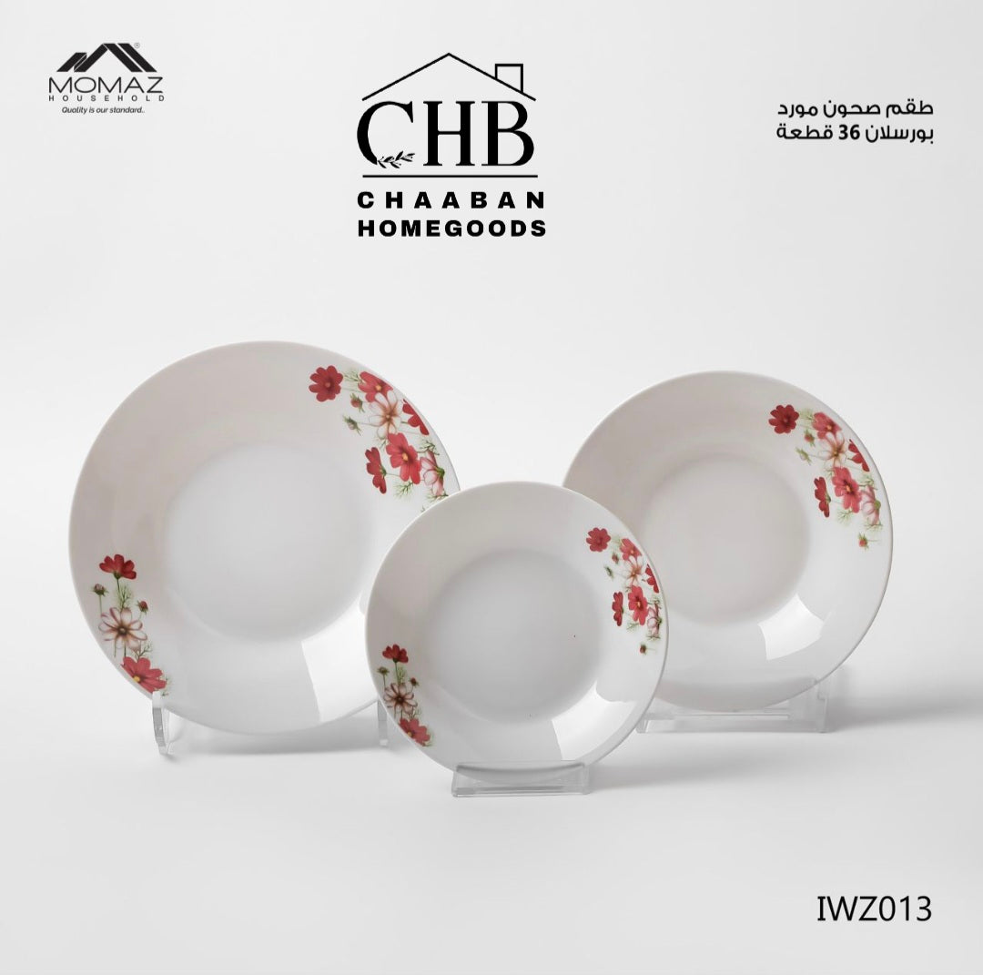 Luxury Floral Dinner Plate Set – 36 PCS Serving Set