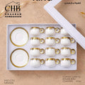 Luxury Coffee Cups Set – 12 pcs (Gold Finish)