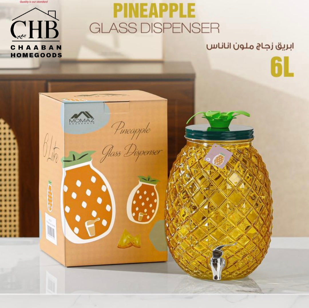 6L Glass Beverage Dispenser – Grape & Strawberry Design