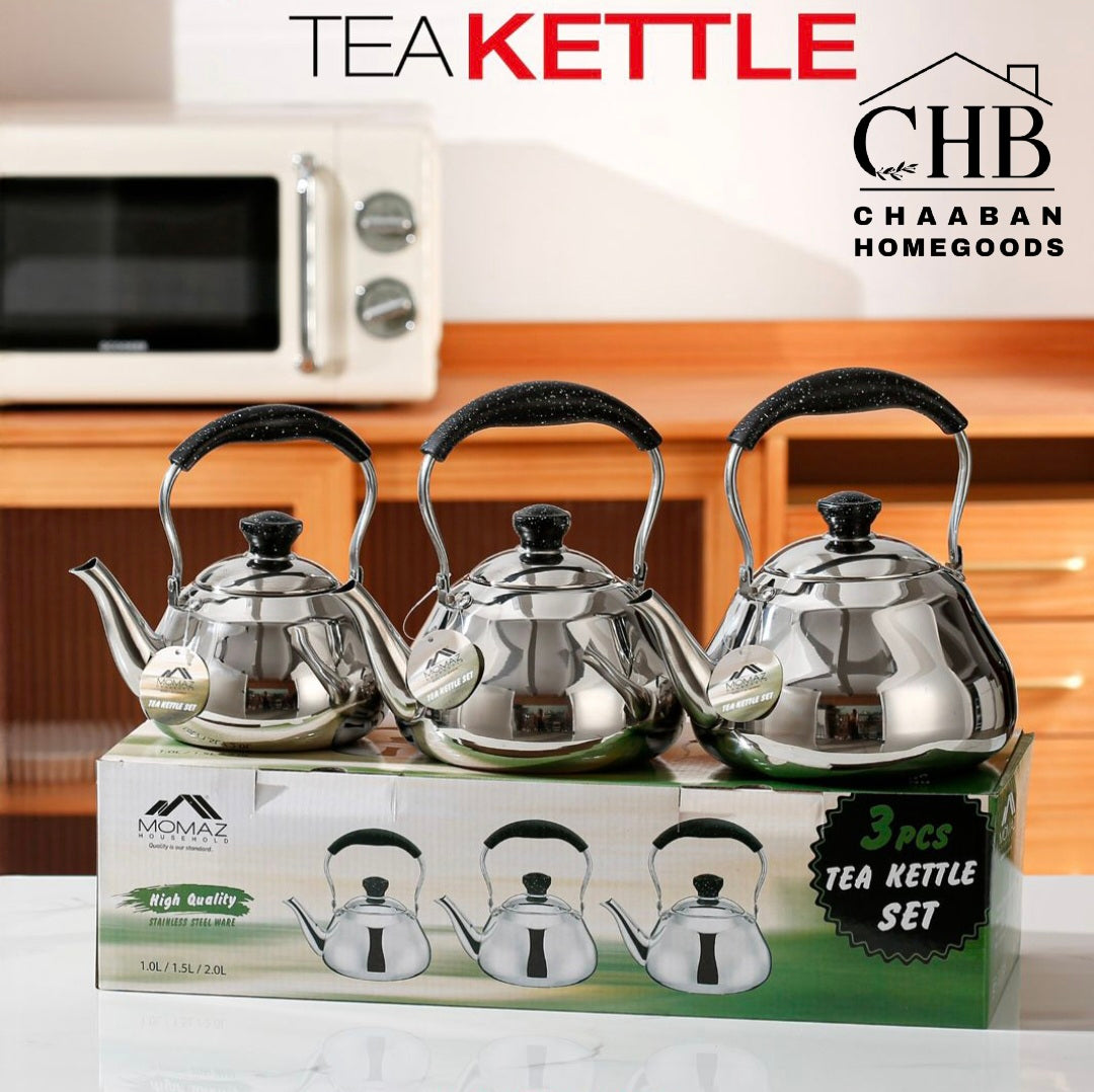 Stainless Steel Tea Kettle Set (3 Piece)