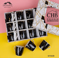 Luxury Black & Gold Marble Mug Set – 12 Pieces