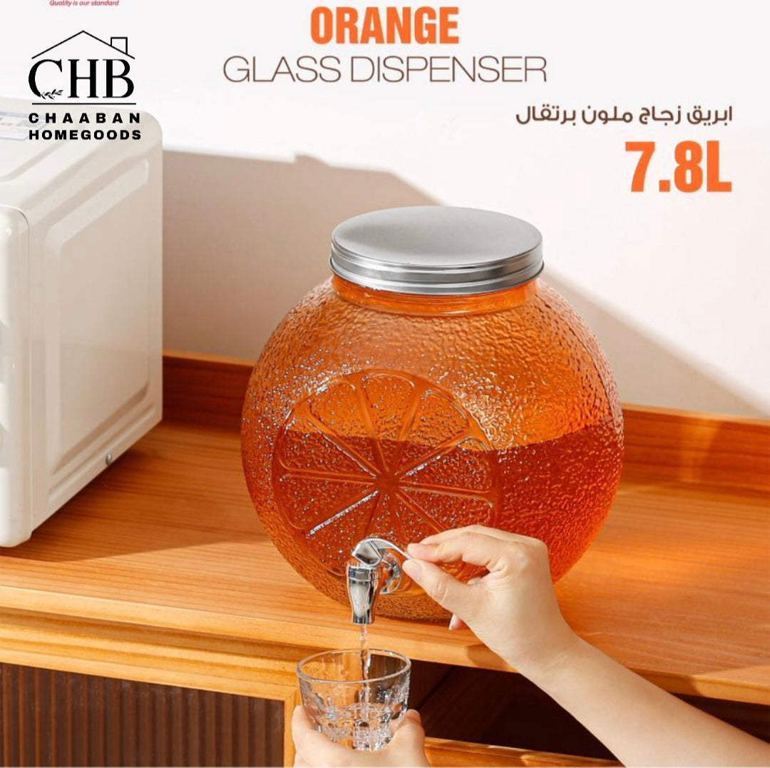 6L Glass Beverage Dispenser – Grape & Strawberry Design
