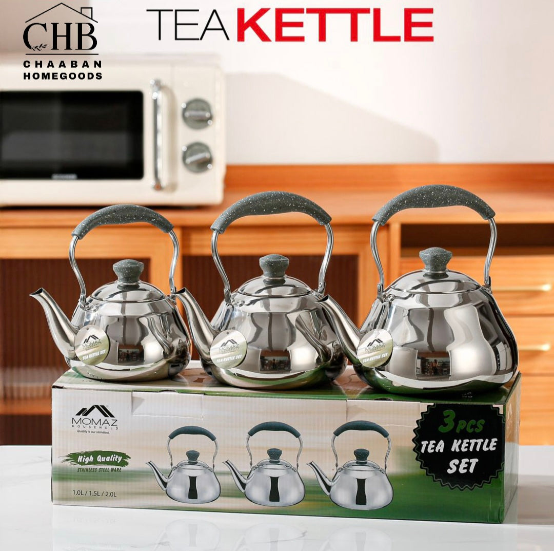 Stainless Steel Tea Kettle Set (3 Piece)